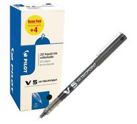 Pilot V5 HI-TECPOINT VALUE PACK Stylo à bille Noir 20 pièce(s)
