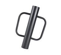 Pilote de poteau de clôture de 43,2 cm avec poignée, pilon à main robuste noir, pilon de clôture en acier ergonomique, installateur de qualité professionnelle