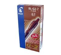 Pilotlot De 12 Stylo Bille Encre Gel Rétractable G-2 Pointe Moyenne Couleur Caramel