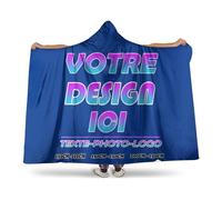 Pilou Pilou Femme Homme Personnalisé Concevez Votre Propre Pull Plaid Oversize en Poncho Polaire Couverture à Capuche Objet Personnalisable Sweat Plaid Hiver Blanket Chaud Cadeau Personnalisée
