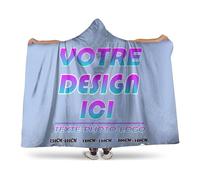 Pilou Pilou Femme Homme Personnalisé Concevez Votre Propre Pull Plaid Oversize en Poncho Polaire Couverture à Capuche Objet Personnalisable Sweat Plaid Hiver Blanket Chaud Cadeau Personnalisée