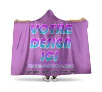 Pilou Pilou Femme Homme Sweat Plaid Personnalisé Oversize en Poncho Polaire Couverture à Capuche avec Photo Texte Objet Personnalisable Pull Plaid Vetement Hiver Blanket Chaud Cadeau Personnalisée