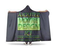 Pilou Pilou Femme Personnalisée Sweat Plaid Personnalisable Pull Plaid Capuche Choisissez Votre Photo Texte Logo Poncho Polaire Couverture Robe de Chambre Oversize Blanket Cadeau personnalisé Noël