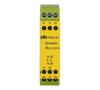 Dispositif d'arrêt d'urgence 24VACDC 2n/o - Relais de sécurité 24 V AC EN954-1 Cat 2 PNOZ ...