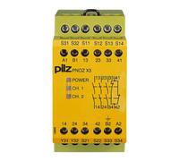 Pilz The Spirit of Safety Dispositif d'arrêt d'urgence PNOZ X3 24AC/24DC 3NO/1NC/1SO #774310