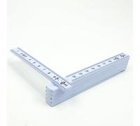 PIMALDAUM Mètre pliant blanc 1 m en plastique | Léger et robuste, Règle pliante, Mesure avec précision, Idéal atelier, bricolage, école
