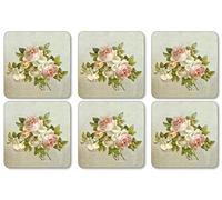 Pimpernel 63 D5543 Boite 6 Dessous de Verre Carré Antique Rose