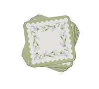 Pimpernel Lavandula Lot de 6 dessous de verre carrés décoratifs pour décoration d'intérieur, décoration de table botanique lavande pour salle à manger et tables basses, résistants à la chaleur