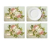 Pimpernel Lot de 4 Sets de Table Roses Antiques