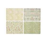 Pimpernel Sous-assiettes Morris & Co Simpley mixed Lot de 4 Fruit. Willow. Strawberry Thief. Marigold