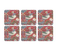 Pimpernel Sous-verre Strawberry Thief lot de 6 Rouge