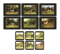 Pimpernel Tally Ho Lot de 6 sets de table + 6 dessous de verre