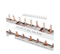 Pin & Fork Type 1.4mm Copper Busbar for Circuit breaker 12 Way MCB Connector Busbar Connection 1A-63A 1P 2P 3P 4P MQXFCZUX(Fork Type 3P 12way)