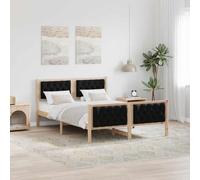 Pin Massif matelassé Polyester Design Moderne 140 x 190 cm Marron