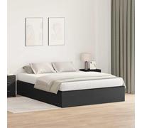 Pin Massif Rangement caché Moderne 135x190 cm Noir | Cadre de lit avec rangement Chêne noir 135x190 cm sommier à lattes lit coffre moderne pour petit espace chambre invitée