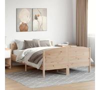 Pin massif Tête et pied de lit fonctionnels Style basique Brun 160x200cm | Cadre de lit 160x200 cm bois massif pin sans matelas sommier à lattes tête de lit robuste
