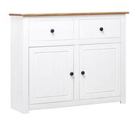 Pin Solide Buffet Blanc 93x40x80 cm Commode Dressoir Armoire Rangement vidaXL