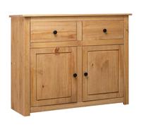 Pin Solide Buffet Blanc 93x40x80 cm Commode Dressoir Armoire Rangement vidaXL