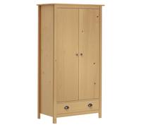 Pin Solide Garde-robe à 2 Portes Gris 89x50x170 cm Armoire de Rangement vidaXL