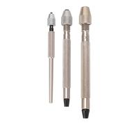 Pin Vise Hand Drill Bit Set Aluminum Alloy Non Slip Ergonomic Design Twist Drill Bits for Watch Repair Jewelry Crafting Model Making 3Pcs