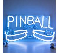 Pinball Enseigne néon LED décorative alimentée par USB pour salle de jeux d'arcade, grotte d'homme, espace de loisirs, décoration murale, table, jeu, 42 x 23 cm