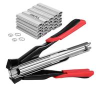 Pince à anneaux C, kit de pince manuelle pour clôture avec 2500 anneaux C20, pince de fixation type C, outil d'installation pour grillage animal et cage, agrafeuse à anneaux C
