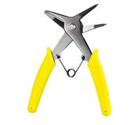 Pince à anneaux pressifs, pince à circlips, pince à anneau de retenue, extracteur interne externe 2 en 1, acier à haute teneur en carbone à ressort pour réparation de vélo automobile (jaune)