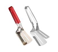 Pince à barbecue en acier inoxydable - Pelle en métal très résistante pour les travaux lourds sur le barbecue, réversible, pince de cuisson et de service avec spatule - Pour steak, poisson, pain