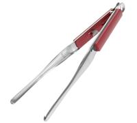 Pince à Barbecue Rouge Multifonction, en Acier Inoxydable 304 | Usage la Cuisine et Grill, Prise Ergonomique Anti-brûlure, Rangement Pratique, Accessoire Léger