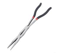 Pince à bec aiguille longue portée droite 45° 90° pointes courbées à haute | Pince longue portée en acier à haute teneur en carbone 3 pièces droite 45° 90° pour travail de précision de qualité