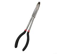 Pince à bec coudé de 27,9 cm, mâchoire trempée à angle de 45 degrés | Mâchoire coudée à 45 degrés, dents durcies, poignée ergonomique, pliage des fils, fabrication de bijoux