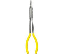 Pince à bec courbé, extra longue en acier avec bec courbé, 280 mm, pince à bec aiguille extra longue avec mâchoire droite/courbée pour la fabrication de bijoux ou la réparation à la maison