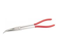 Pince à bec demi-rond coudé extra longue 239-28CP - manche en PVC SAM OUTILLAGE