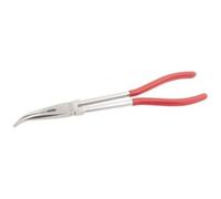 Pince à bec demi-rond coudé extra longue 239-28CP - manche en PVC SAM OUTILLAGE