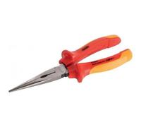 Pince à bec strié demi-rond droit - branches bi-matière isolées 1000V - longueur 160 mm SAM OUTILLAGE