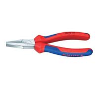 Pince à becs plats chromée avec gaines bimatière 160 mm Knipex 20 05 160
