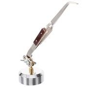 Pince à Bijoux en Acier Inoxydable, Mâchoire Courbe, Soudage manuel | Support Rotatif à 360 Degrés, Angle Réglable, Prise Ferme, pour Artisans et Petites Pièces Métalliques