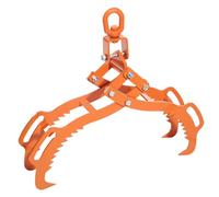 Pince à bois 2650lbs | Ouverture 71 cm | Forestier et construction | Orange | Lève-tronc d'arbre 1202 kg | Acier à 4 griffes | Ouverture de 71 cm | Convient pour tracteur, skidder, treuil ATV et camions