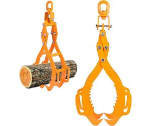 Pince à bois à 4 griffes | Pince à bois robuste | Crochets à griffes pour bois, équipement de bûcheronnage pour chariots élévateurs, camions, tracteurs, véhicules tout-terrain