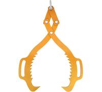 Pince à bois - Pince de levage de grumes - Acier à haute teneur en carbone - Poids lourd - Griffe - Jaune
