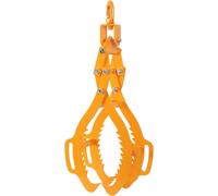 Pince à bois - Pince de levage forestière - Force de traction 1500 kg - 71 cm - 4 dents - Crochet antidérapant - Acier allié - Argent