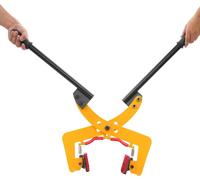 Pince à bordure - Pince de levage - Capacité de charge 280 kg - Ouverture 6–24 cm - Pour pierres et dalles - Pour charges lourdes - Jaune