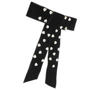 Pince à Cheveux Nœud en Flocage Brillant, Clip à Ressort | Barrette Double Couche, Maintien Sûr Antidérapant, Noire, pour Fêtes et Événements, Accessoire Coiffure