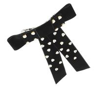 Pince à Cheveux Nœud Noir en Flocage Cristaux, Clip à Ressort | Maintien Sûr, Anti-glisse, Design Double Couche, Soirées et Événements