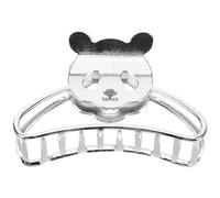 Pince à Cheveux Panda en Alliage de Zinc Argenté, Style Dessin Animé | Clip Facile à Porter, Aide à Réaliser des Coiffures, pour Filles et Femmes, Accessoire Coiffure