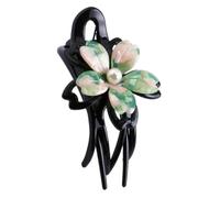 Pince à Chignon Bec de Canard en Acrylique Vert, Maintien Ferme | Femmes et Filles, Usage Bain ou Maquillage, Style Chic, Grip Sûr sans Abîmer les Cheveux