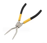 Pince à circlip professionnelle de 28 cm avec embouts internes et externes - Finition galvanisée - Robuste - Pour réparation de collier de coffre de CV - 280 mm (jaune)