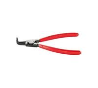 Pince à circlips extérieurs, courbée, en acier inoxydable au chrome vanadium, pointes antidérapantes, Dimensions : A 01, Ø d'arbre 3-10 mm, Long. 125