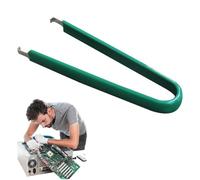 Pince à clip antistatique, extracteur de puce IC Double ligne polyvalente | Forme incurvée Pincettes en acier inoxydable, fournitures de réparation d'outils électriques, outil