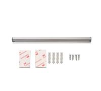 Pince à commandes de restaurant de 110 cm - Support de commande de cuisine mural en aluminium épais, clip de menu de reçu en argent sans poinçon